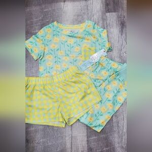 Cat & Jack 3pc Floral Pajama Set / NWT / Size: 7/8